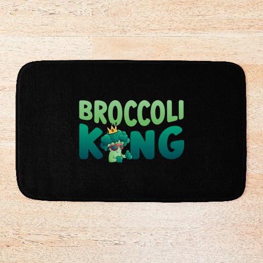 Broccoli King Vegetarian Vegetable Veggies Vegan Bath Mats