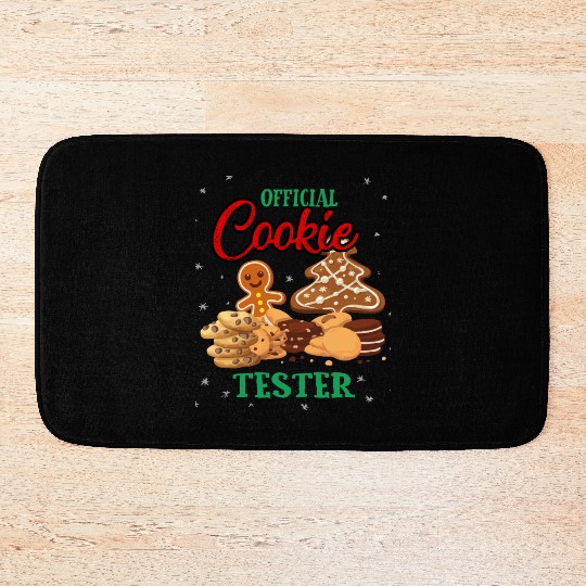 Official Cookie Taster Christmas Cute Holiday Bath Mats