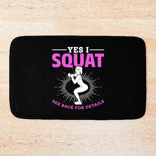 Women Squat Weightlifting Gym Workout Bath Mats