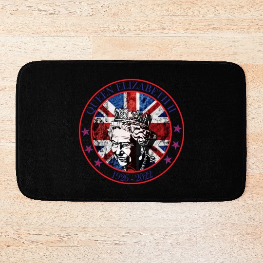 ''queen elizabeth Bath Mats rest in peace elizabeth sh