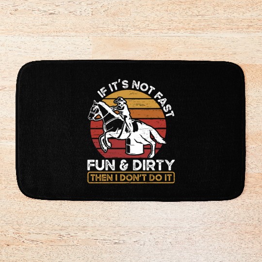 Fun And Dirty Barrel Racing Equestrian Horse Bath Mats