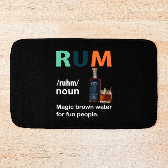 Rum Magic Brown Water For Fun People Funny Vintage Bath Mats