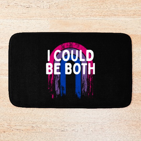 I Could Be Both Bisexual LGBTQ Bi Pride Pansexual Bath Mats