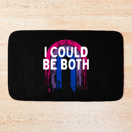 I Could Be Both Bisexual LGBTQ Bi Pride Pansexual Bath Mats