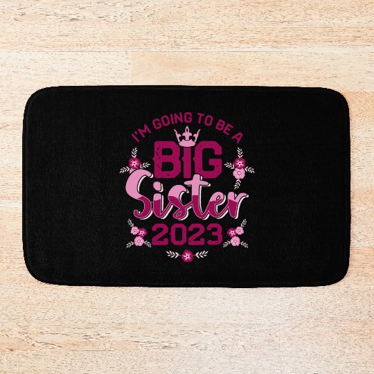 Big Sis 2023 - Big Sister Baby Family Birth Girl Bath Mats