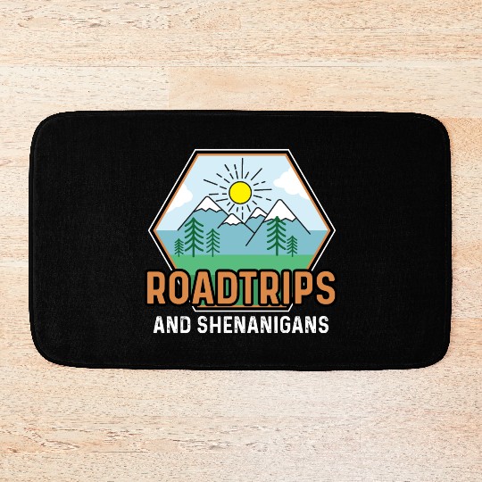 Road Trip Shenanigans Nature Lover And Explorer Gi Bath Mats
