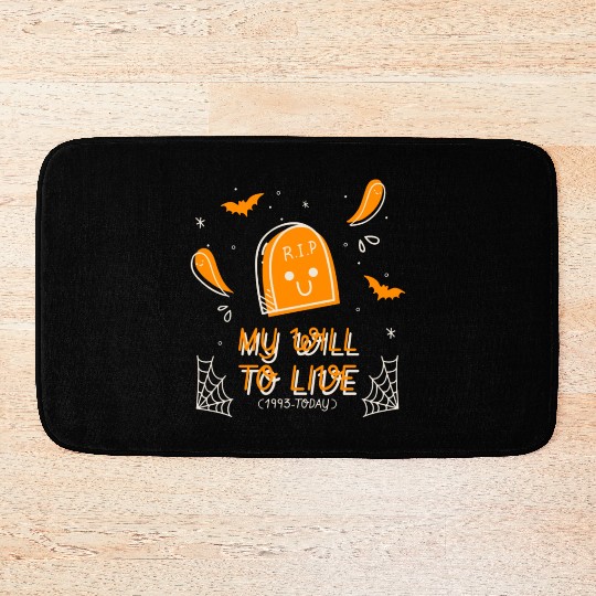 My will to live 1993 today halloween tombstone fun Bath Mats