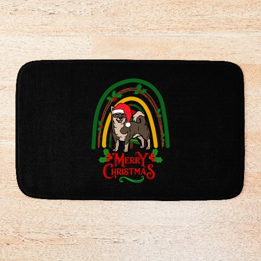 Christmas Swedish Vallhund Bath Mats