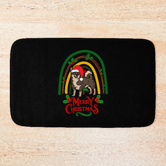 Christmas Swedish Vallhund Bath Mats
