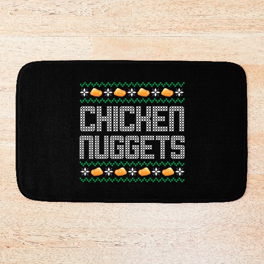 X-Mas Quote - Chicken Nuggets Bath Mats