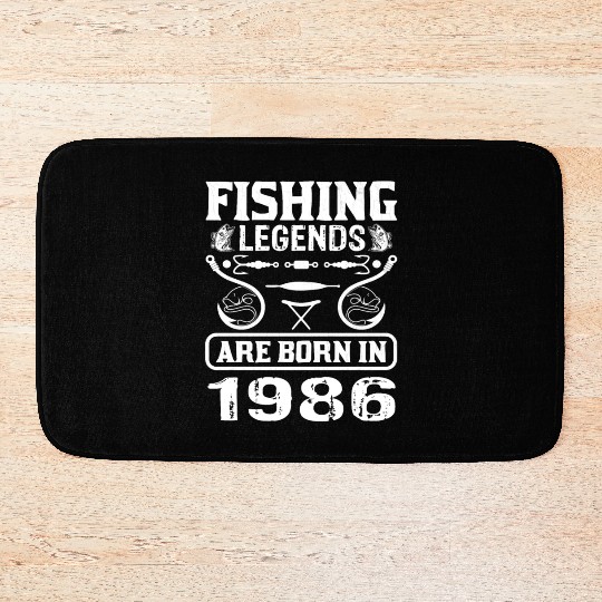 Fishing Legends Are Born In 1986 Bath Mats
