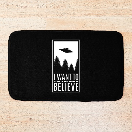 Alien UFO I Want To Believe Bath Mats