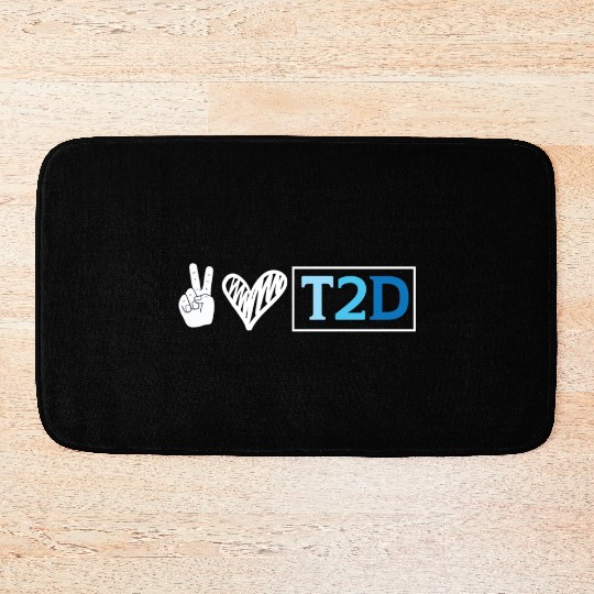Type 2 Diabetes T2D Warrior Diabetes Awareness Bath Mats