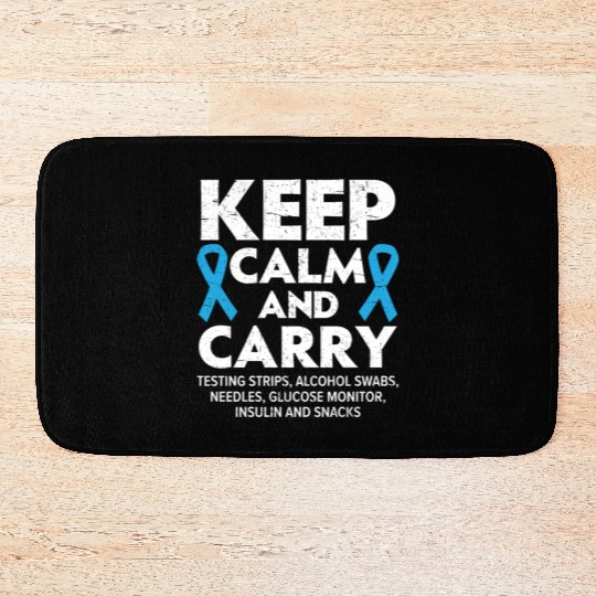 Type 2 Diabetes T2D Warrior Diabetes Awareness Bath Mats