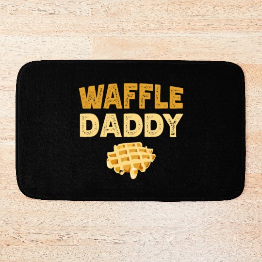 Waffle Daddy Food Waffle Whisperer Fathers Day Bath Mats