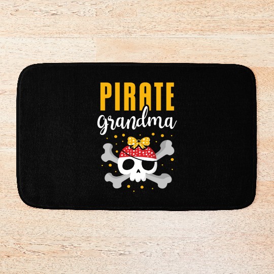 Pirate Grandma Best Grandmother Ever Caribbean Bath Mats