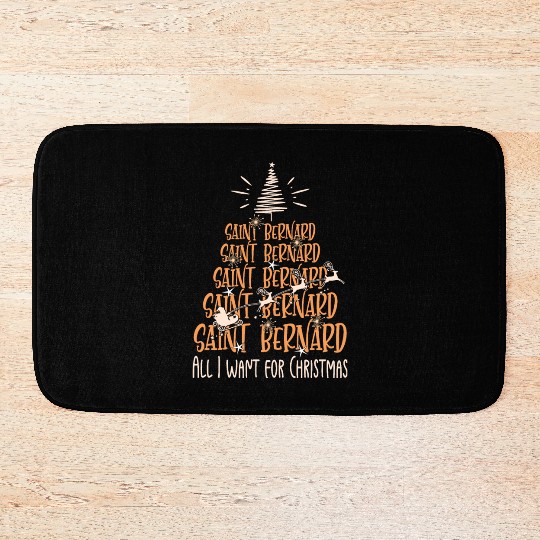 Saint Bernard Christmas Dog breed Christmas Tree Bath Mats