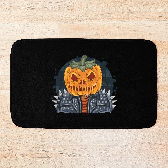 Spooky Jack-o'-lantern Bath Mats