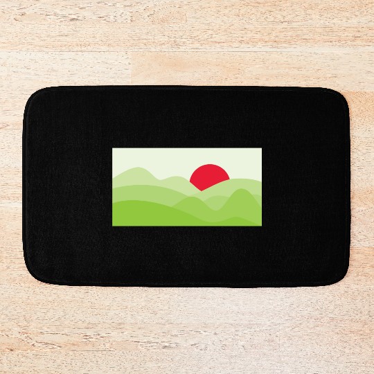 Minimalist Sun Light Green Bath Mats