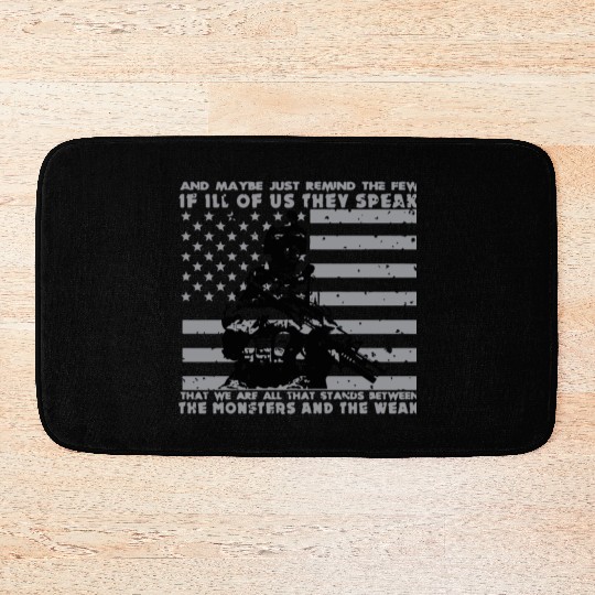 The Monsters And The Weak US Army Veteran Bath Mats