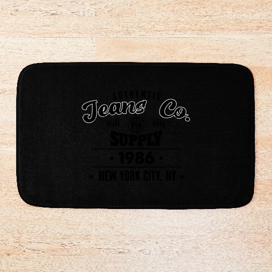 New York City Born In 1986 Vintage Birthday Bath Mats