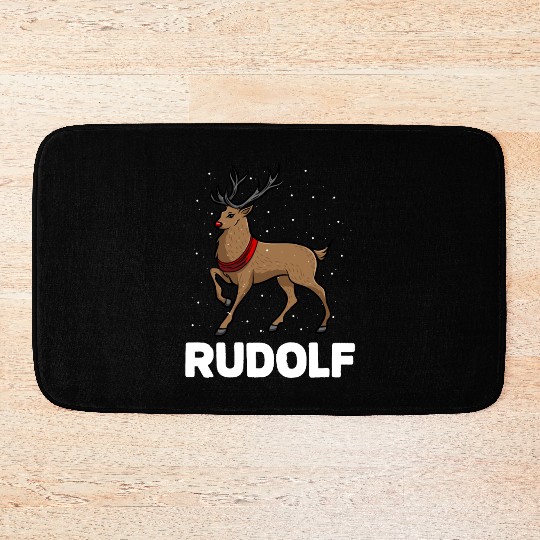Christmas Santa's Reindeer Lazy Costume Rudolph Bath Mats