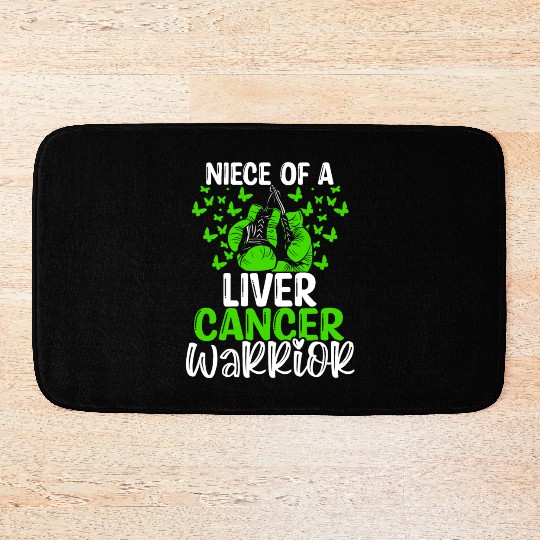 Liver Cancer Awareness Niece Aunt Uncle Bath Mats