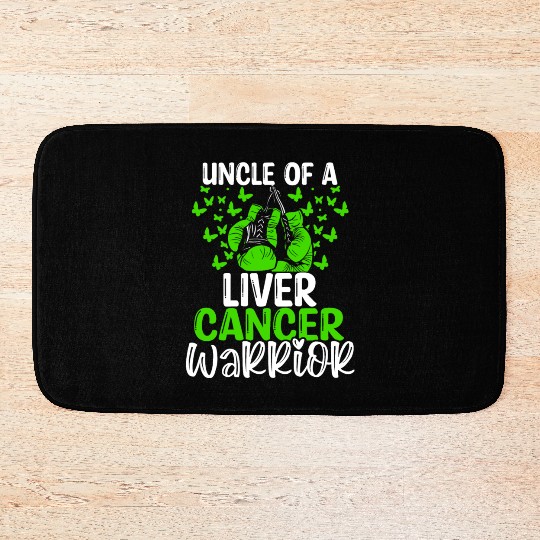 Liver Cancer Awareness Uncle Nephew Niece Bath Mats