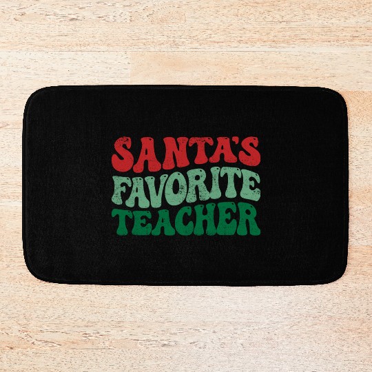 Santa teacher Bath Mats