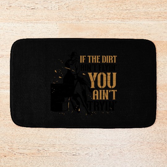 Barrel Racing Dirt Rodeo Equestrian Horse Barrel Bath Mats