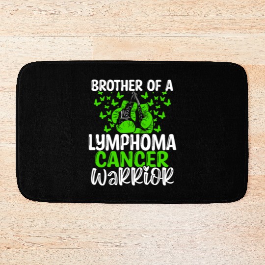 Lymphoma Cancer Awareness Brother Twins Sibling Bath Mats