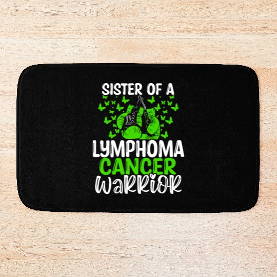 Lymphoma Cancer Awareness Sister Twins Sibling Bath Mats