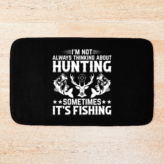 Deer Hunting Fish Fishing Trout Fishing Deer Hunte Bath Mats