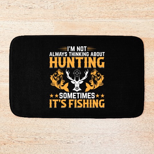 Deer Hunting Trout Fishing Fish Fishing - Deer Hun Bath Mats