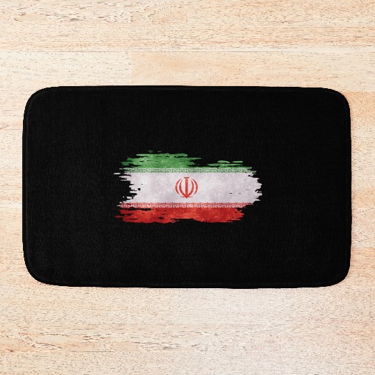 Iran - national flag, brush effect Bath Mats