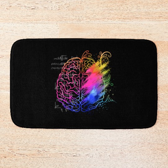 Art Teacher Brain, Math Teacher Bath Mats