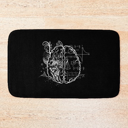 Art Teacher Brain, Math Teacher Bath Mats