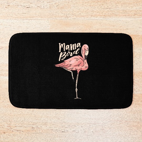 Mama Bird Flamingo Whisperer Mothers Day Bath Mats