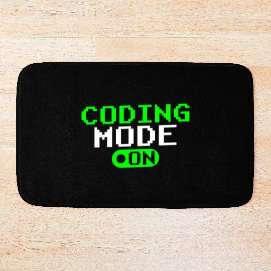 Coding Mode On Programmer Coder Sayings Code Bath Mats
