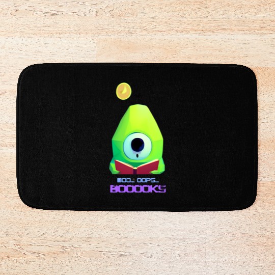 Cute Ghost Book Reading Teacher Funny Halloween Bath Mats