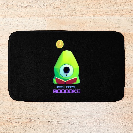 Cute Ghost Book Reading Teacher Funny Halloween Bath Mats