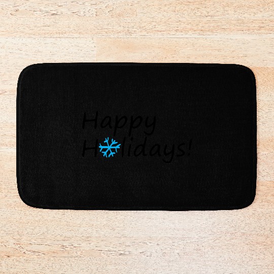 Happy Holidays Bath Mats