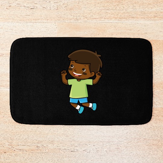 boy jumps school enrollment joy kindergarten boys Bath Mats