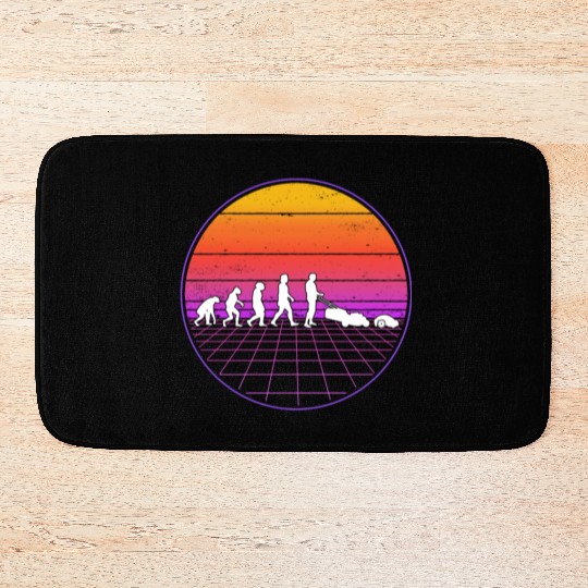 Robotic Lawnmower Evolution Retro Bath Mats