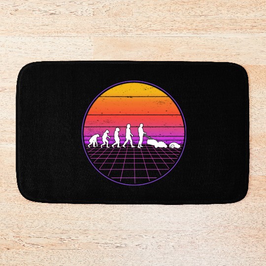 Robotic Lawnmower Evolution Retro Bath Mats