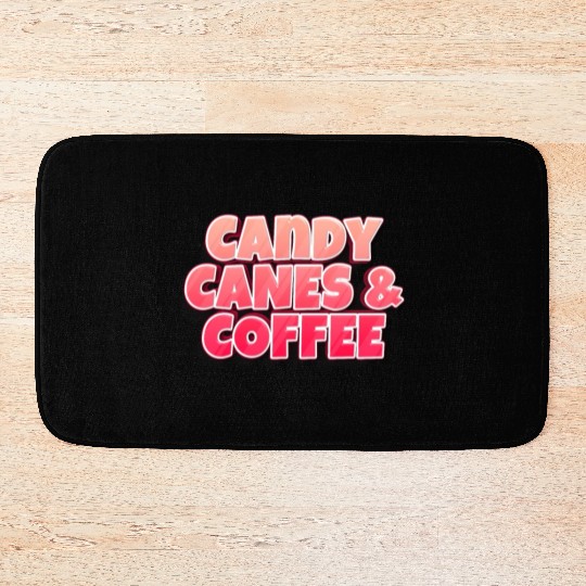 Candy Cane Candy Canes And Coffee Bath Mats