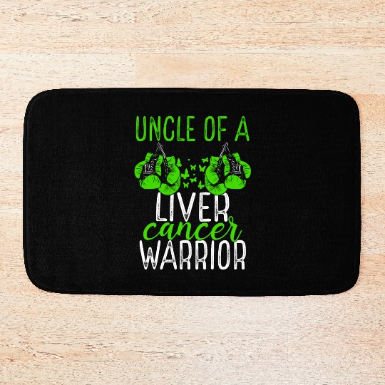 Uncle Liver Cancer Awareness Niece Nephew Bath Mats