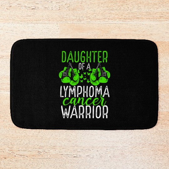Daughter Lymphoma Cancer Awareness Month Ribbon Bath Mats
