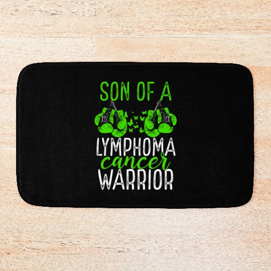 Son Lymphoma Cancer Awareness Month Ribbon Bath Mats