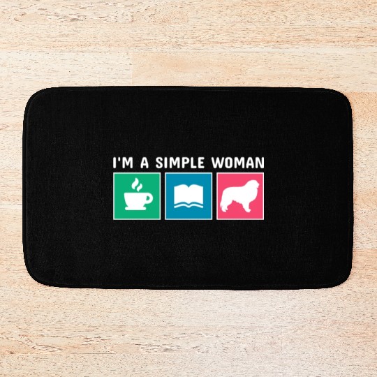 Coffee Books Great Pyrenees I'm A Simple Woman Bath Mats